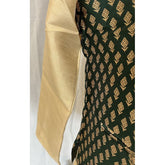 Off White Men's Kurta with Green jacket - MIRASILKS Off White Men's Kurta with Green jacket